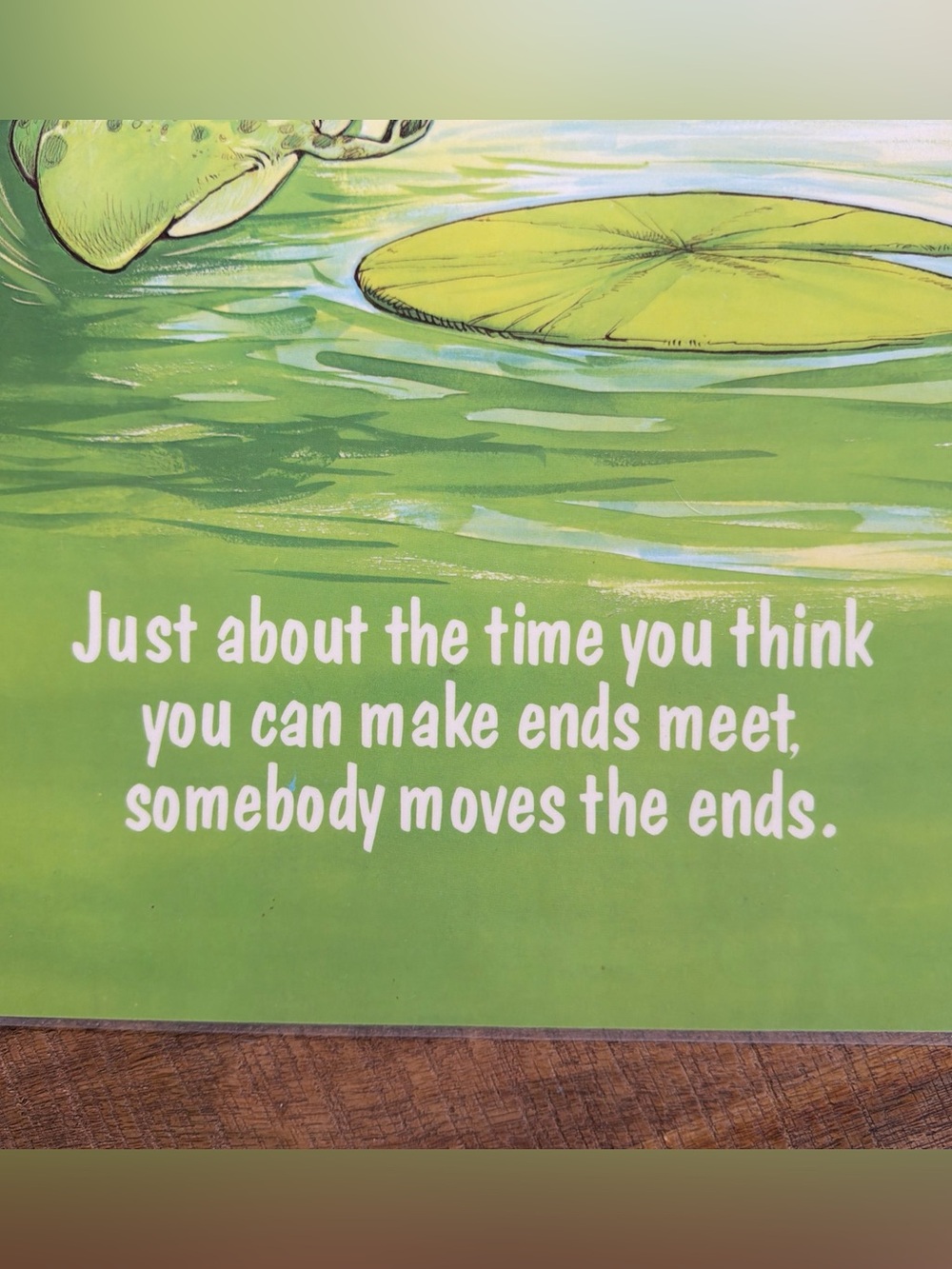 1970’s Vintage Poster Frog “Just About The Time You Think”, Humor Laminated - Picture 2 of 4
